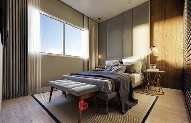 Imagem: O apartamento possui 2 Dormitórios, 1 Banheiro, 1 Vaga na garagem