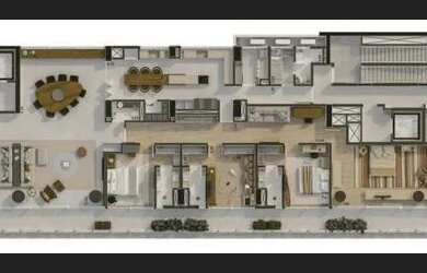 Imagem: O apartamento possui 4 Dormitórios, 5 Banheiros, 5 Vagas na