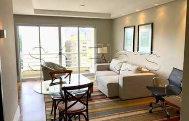 Imagem 2: Flat com mobília refinada e para locação em Pinheiros totalmente mobiliado. Consulte-nos