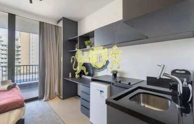 Imagem: O studio possui 1 Dormitório, 1 Banheiro, 1 Vaga na garagem