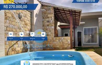 Imagem: A casa possui 2 Dormitórios, 2 Banheiros, 2 Vagas na garagem