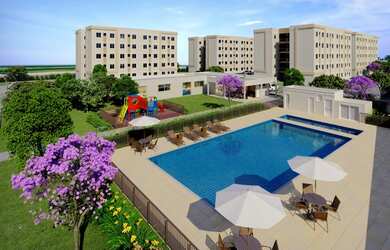 Imagem: O apartamento possui 2 Dormitórios, 2 Banheiros, 1 Vaga na