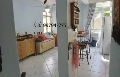 Imagem: O apartamento possui 1 Dormitório, 1 Banheiro, 1 Vaga na garagem