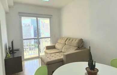 Imagem: O apartamento possui 1 Dormitório, 1 Banheiro, 1 Vaga na garagem