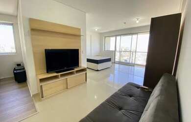 Imagem: O apartamento possui 1 Dormitório, 1 Banheiro, 1 Vaga na garagem