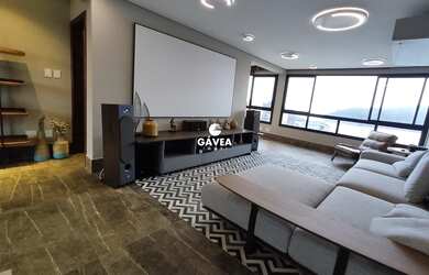 Imagem: O apartamento na cobertura possui 4 Dormitórios, 5 Banheiros