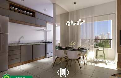 Imagem: O apartamento possui 2 Dormitórios, 1 Banheiro, 1 Vaga na garagem