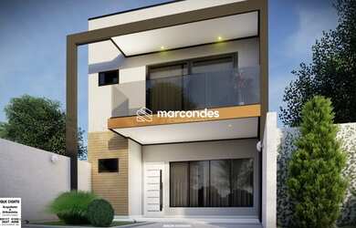 Imagem: A casa possui 3 Dormitórios, 3 Banheiros, 2 Vagas na garagem