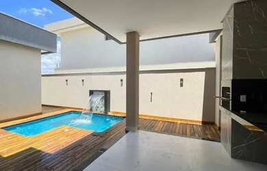 Imagem 2: Casa no Jardins Bolonha. Piscina, Churrasqueira, VarandaeGuarda roupa