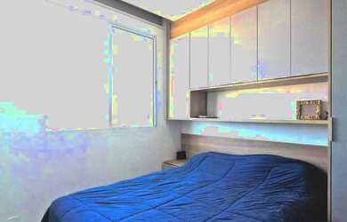 Imagem: O apartamento possui 2 Dormitórios, 1 Banheiro, 1 Vaga na garagem