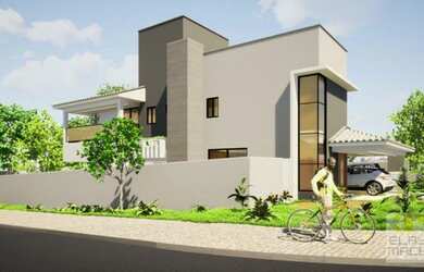 Imagem: A casa possui 5 Dormitórios, 5 Banheiros, 4 Vagas na garagem