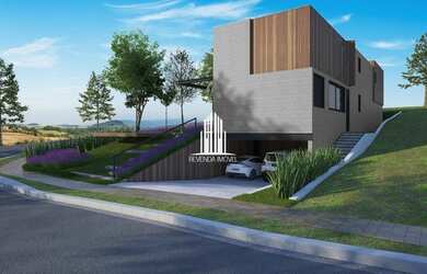 Imagem: A casa em condomínio possui 4 Dormitórios, 5 Banheiros, 3