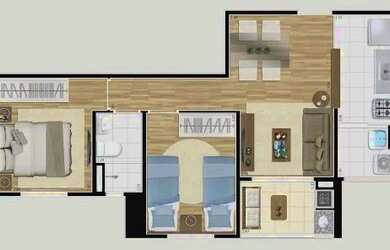 Imagem 9: Apartamento com churrasqueira e vista espetacular 2 quartos por R$ 2.300,00