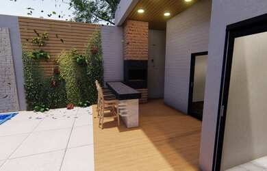 Imagem: A casa em condomínio possui 3 Dormitórios, 2 Banheiros, 4