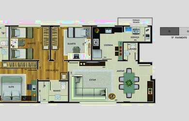 Imagem 11: Área privativa à venda, 2 quartos, 1 suíte, 2 vagas, Lourdes - Belo...