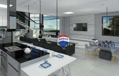 Imagem: A casa em condomínio possui 4 Dormitórios, 5 Banheiros, 4