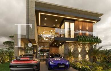 Imagem: A casa possui 4 Dormitórios, 5 Banheiros, 2 Vagas na garagem