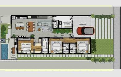Imagem 4: Condomínio Mosaico 03 Suites/ Espaço gourmet/ Piscina