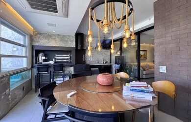 Imagem: O apartamento na cobertura possui 3 Dormitórios, 5 Banheiros