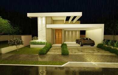 Imagem: A casa em condomínio possui 4 Dormitórios, 5 Banheiros, 2