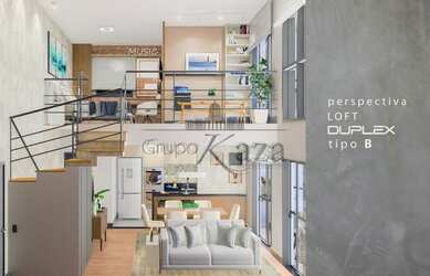 Imagem: O apartamento possui 1 Dormitório, 2 Banheiros, 2 Vagas na