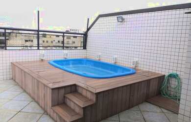 Imagem: O apartamento na cobertura possui 4 Dormitórios, 5 Banheiros