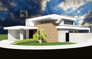 Imagem: A casa em condomínio possui 4 Dormitórios, 5 Banheiros, 2