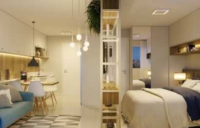 Imagem: O apartamento possui 1 Dormitório, 1 Banheiro, 32m² de Área