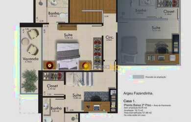 Imagem 2: Casa 3 Quartos sendo 2 Suítes, Closet, Varanda, Espaço para Lazer