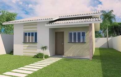 Imagem: A casa possui 2 Dormitórios, 2 Banheiros, 1 Vaga na garagem