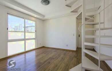 Imagem: O apartamento na cobertura possui 1 Dormitório, 1 Banheiro