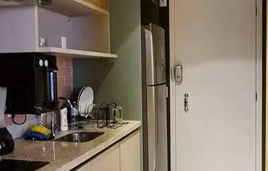 Imagem: O studio possui 1 Dormitório, 1 Banheiro, 1 Vaga na garagem