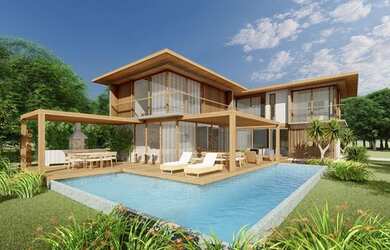 Imagem: A casa em condomínio possui 5 Dormitórios, 5 Banheiros, 4