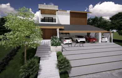 Imagem: A casa em condomínio possui 4 Dormitórios, 4 Banheiros, 4