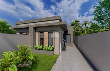 Imagem: A casa possui 3 Dormitórios, 1 Banheiro, 1 Vaga na garagem