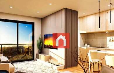 Imagem: O apartamento possui 1 Dormitório, 1 Banheiro, 1 Vaga na garagem