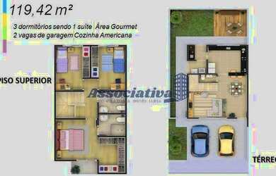 Imagem 4: Sobrado 3 Dormitórios 119m² no Condomínio Contemporâneo Club Residencial