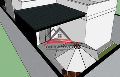 Imagem: A casa possui 3 Dormitórios, 2 Banheiros, 2 Vagas na garagem