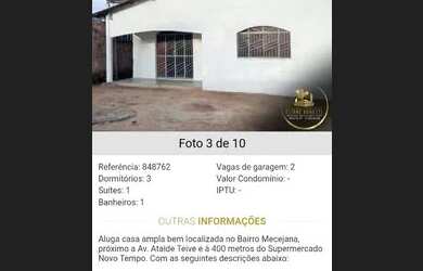 Imagem 2: Casa pra alugar no Mecejana