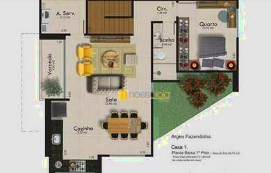 Imagem 3: Casa 3 Quartos sendo 2 Suítes, Closet, Varanda, Espaço para Lazer