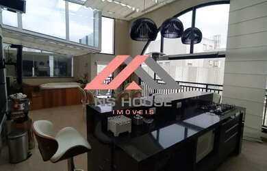 Imagem: O apartamento na cobertura possui 3 Dormitórios, 5 Banheiros