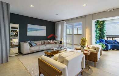 Imagem: O apartamento na cobertura possui 4 Dormitórios, 5 Banheiros