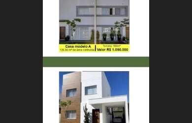 Imagem: A casa em condomínio possui 3 Dormitórios, 1 Banheiro, 2 Vagas