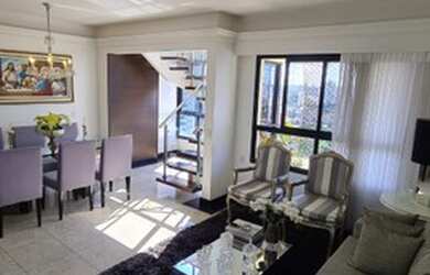 Imagem: O apartamento na cobertura possui 4 Dormitórios, 5 Banheiros