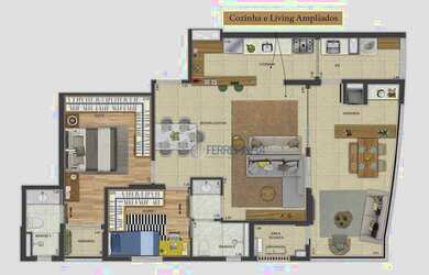 Imagem 6: Apartamento com 3 dormitórios à venda, 93 m² por R$ 1.270.000,00 - Vila Adyana - São José