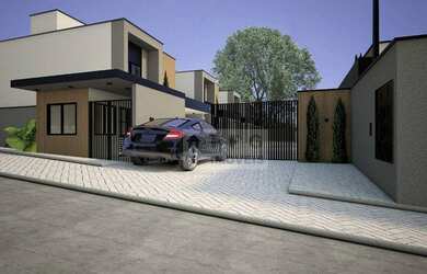 Imagem: A casa em condomínio possui 3 Dormitórios, 4 Banheiros e 150m²