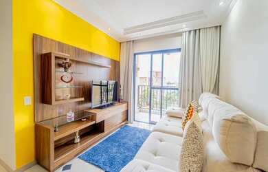 Imagem: O apartamento possui 3 Dormitórios, 2 Banheiros, 2 Vagas na