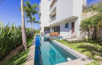 Imagem: A casa em condomínio possui 4 Dormitórios, 4 Banheiros, 5