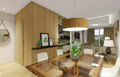 Imagem: O apartamento possui 2 Dormitórios, 1 Banheiro, 1 Vaga na garagem