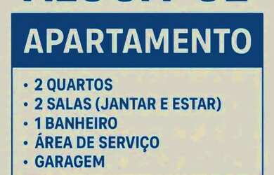 Imagem: O apartamento possui 2 Dormitórios, 1 Banheiro, 1 Vaga na garagem